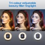 4K Webcam with Ring Light Web Cam 4K Autofocus with TOF Computer Camera 1080P 60FPS Web Camera Built-in Privacy Cover and Microphone Streaming Webcams for Zoom/Skype/Google Meet - Image 4