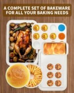 Nonstick Baking Pans Set, 19 PCS Stackable Bakeware Sets, Oven Pan Set Includes Baking Tray, Cookie Sheet, Cake Pans, Loaf Pan, Muffin Pan, Silicone Cups - Image 3