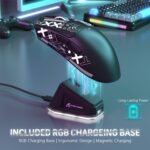 MAGIC-REFINER Attack Shark X11 59g Superlight Wireless Gaming Mouse with Grip Tape, RGB Charging Dock，BT/2.4G Wireless/Wired Pc Mouse, 22000 DPI,5 Programmable Buttons for Pc/Mac(Black) - Image 4