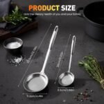 Stainless Steel Fine Mesh Strainer, Stainless Steel Oil Strainer, 2026 Upgrade Extra Fine Mesh Strainer with Handle, Kitchen Gadget for Oil Filter, Skimming Grease, Foam (Silver, Small) - Image 3