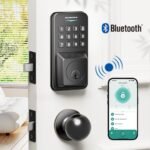 Keyless Entry Door Lock with 2 Door Knobs & Electronic Backlit Keypad, App Control Deadbolt Lock Support One-Touch Locking & Auto Locking,Easy Install, Anti-Peeping Code (01-Black) - Image 3