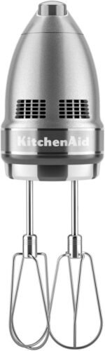 KitchenAid 9-Speed Digital Hand Mixer with Turbo Beater II Accessories and Pro Whisk - Contour Silver - Image 3