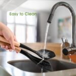 Large Cooking Spoons for Serving. 11.2" Nonstick Silicone Spoonula with Wooden Handle, Heat Resistant Rubber Serving Spatula Spoon for Baking,Scooping and Scraping. - Image 5