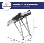 Bron Coucke Stainless Steel Bron Mandolin Slicer Without Pusher 215030 Gray, Without Hand Guard - Image 3