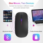 Wireless Mouse for Computer Laptop,Bluetooth Mouse for Apple MacBook,Dual Mode BT 5.0+ 2.4GHz USB Mice - Image 3