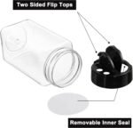 Bekith 16 Pack 9 oz Plastic Spice Jars with Black Cap, Plastic Spice Bottles Empty Seasoning Containers for Storing Spice, Herbs and Powders - Image 4