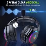 Tatybo Wireless Gaming Headsets for Ps5 Ps4 PC, 2.4GHz USB & Type-C Gaming Headphones, 40H+ Hrs & 7.1 Surround Sound with Noise Canceling Microphone for Switch Phone - Image 4