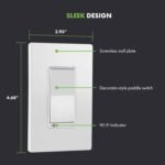 TOPGREENER Smart Light Switch, UL Listed, Neutral Wire Required, Single Pole or 3-Way, No Hub Required, Works with Amazon Alexa and Google Assistant, TGWF15S, 2 Pack - Image 3