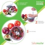 Salsa Maker, Food Chopper, Mixer and Blender - Salsa Master Manual Food Processor - Image 3