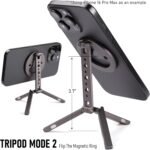 Ultra-Compact Magnetic Tripod for iPhone | Foldable Hook Design, 20 N52 Magnets, Cold Shoe & 1/4" Screw - Phone Stand for iPhone 12-17 & MagSafe Devices - Image 4