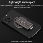 Ultra-Compact Magnetic Tripod for iPhone | Foldable Hook Design, 20 N52 Magnets, Cold Shoe & 1/4" Screw - Phone Stand for iPhone 12-17 & MagSafe Devices - Image 5