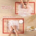 Non-slip Silicone Pastry Mat Extra Large with Measurements 28''By 20'' for Silicone Baking Mat, Counter, Dough Rolling, Oven Liner,Fondant/Pie Crust By Folksy Super Kitchen Red - Image 3