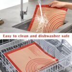 Non-slip Silicone Pastry Mat Extra Large with Measurements 28''By 20'' for Silicone Baking Mat, Counter, Dough Rolling, Oven Liner,Fondant/Pie Crust By Folksy Super Kitchen Red - Image 4