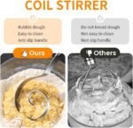 Seamless Dough Whisk, Stainless Steel Danish Whisks, Bread Whisk, Sour Dough Tools for Sourdough, Pizza, Cookies, Pancake, Waffle (1, Silver) - Image 5