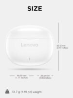 Lenovo E310 True Wireless Stereo Earbuds Bluetooth 5.3 ENC Noise-Cancelling with 13mm Speaker Type-C Charging 20h Battery Life for Music Calls Comfortable Fit Wireless - White - Image 4