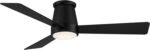 WAC Lighting Hug 3 Blades Aluminum Smart Flush Mount Ceiling Fan in Matte Black - Image 3
