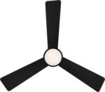 WAC Lighting Hug 3 Blades Aluminum Smart Flush Mount Ceiling Fan in Matte Black - Image 6