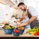 HASENSE Ceramic Mixing Bowls Set for Kitchen, Handmade Serving Dishes for Entertaining, 2.1/1.0/0.5 Qt Deep Microwave Safe Nesting Bowls for Storage and Baking, Blue - Image 4