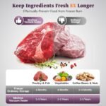 Mesliese Vacuum Sealer Machine, Powerful 95kPa 140W One Hand Operation Food Sealer, Double Seal Strip with Build-in Cutter & Countdown Display - Image 6