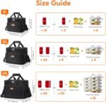 Lifewit Medium Lunch Bag Insulated Lunch Box Soft Cooler Cooling Tote for Adult Men Women, Black 12-Can (9L) - Image 5