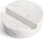 fashciaga Luxurious Marble Cell Phone Stand Holder for Cellphone Tablet On Desk, Countertop, Table, Nightstand. Heavy Real Stone Mobile Phone Stands (Solid) - Image 4