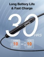 Rythflo Bluetooth Headphones,V5.2 Wireless Bluetooth Earbuds w/Mic in-Ear Magnetic Neckband Earphone 30Hrs Playtime, IPX7 Sweatproof Deep Bass Headset for Phone Call Music Sports - Image 3