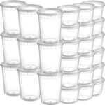 JoyServe Deli Food Storage Containers with Lids - (48 Sets) 24-32 Oz Quart Size & 24-16 Oz Pint Size Plastic Airtight Takeout Meal Prep Storage, BPA-Free, Dishwasher, Microwave Safe - Image 5