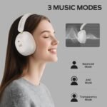 Monster Persona 6th ANC Active Noise Cancelling Headphones, Wireless Bluetooth Headphones Over Ear with HiFi Stereo Audio, 60H Playtime, Bluetooth 6.0, 3 EQ Modes for Travel Work, White - Image 4