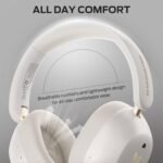 Monster Persona 6th ANC Active Noise Cancelling Headphones, Wireless Bluetooth Headphones Over Ear with HiFi Stereo Audio, 60H Playtime, Bluetooth 6.0, 3 EQ Modes for Travel Work, White - Image 5