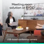 Logitech MeetUp Video Conferencing System, Ultra HD 4K/1080p/720p, 3 Microphones/Adjustable Speakers, Wide Field of View 120°, PC/Mac/Laptop/MacBook/Tablet - Black - Image 4