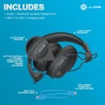 JLab Studio Pro+ Bluetooth Wireless Over-Ear Headphones, Black - Image 5