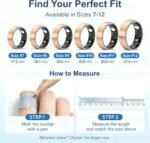 Smart Ring Health & Fitness Tracker for Men & Women, Heart Rate, SPO₂, Sleep & Activity Monitoring, IP68 Waterproof, Long Battery Life, Family Care Mode, No Subscription Fee (Rose Gold, 8) - Image 3