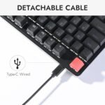 LEMOKEY X1 Wired Mechanical Keyboard, QMK Programmable TKL Layout with Pre-Lubed Tactile Switch, North-Facing Red Backlit NKRO Compatible with Windows - Image 5