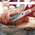KitchenAid All Purpose Kitchen Shears with Protective Sheath Durable Stainless Steel Scissors, Dishwasher Safe, Soft Grip Comfort Handle, 8.72 Inch, Red - Image 5