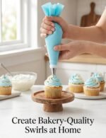 Piping Bags and Tips Set, Reusable Cake Decorating Supplies with 2 Reusable Bags, 12 Icing Tips, 2 Silicone Rings, 2 Couplers and 3 Scrapers, Cake Baking Tools for Cookie Icing Cupcakes - Image 3