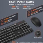 Wireless Keyboard and Mouse Combo, EDJO Silent Full Size Cordless USB Keyboard Mouse, 2.4GHz Lag-Free, Long Battery Life, for Computer, Laptop, PC, Chromebook, Windows (Black, 1 Pack) - Image 4