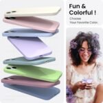 ORNARTO Compatible with iPhone 14 Case 6.1, Slim Liquid Silicone 3 Layers Full Phone Covered Soft Gel Rubber Case Protective Phone Cover 6.1 Inch-Pastel Lilac - Image 5