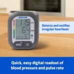 Medline Digital Wrist Blood Pressure Monitor, Wearable, Digital LCD Display, Stores Up To 60 Readings, Batteries Included - Image 3