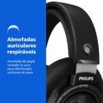 Philips Audio SHP9500 HiFi Precision Stereo Over-Ear Headphones (Black) - Image 4