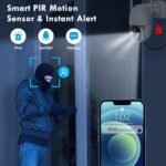 Solar Security Cameras Wireless Outdoor, Wireless Cameras for Home/Outdoor Security, 355°PTZ, 3MP 2K FHD WiFi Camera with Spotlight, Motion Detection, Siren, Color Night Vision, SD/Cloud - Image 5