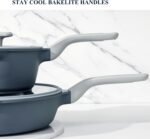 PRICUSIS Nonstick Saucepan Set with Lids, 2QT and 2.7QT Ceramic Sauce Pan Set, Non Toxic Sauce Pots with Pour Spouts for Multipurpose Use, PTFE, PFOA & PFAS Free, Induction Compatible. - Image 5