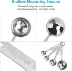 5PCS OstWony Measuring Spoons Set, Includes 1/8 tsp, 1/4 tsp, 1/2 tsp, 1 tsp, 1 tbsp, Food Grade Stainless Steel measuring cups, Tablespoon and Teaspoon for Measure - Image 4