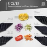 Borner V6 Exclusive Line V-Mandoline Slicer 8-in-1 Pro-Set, Stainless Steel Vegetable Cutter with Safety Insert, Slice Insert, 2 Blade Inserts - Image 3