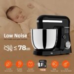 3 in 1 Electric Stand Mixer with 5.5 Quart Bowl, Household Food Mixer 10+p Speeds, Kitchen Tilt-Head Bread Dough and Cake Mixers for Home Daily Use (Black) - Image 6