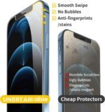 UNBREAKcable 3-Pack Screen Protector for iPhone 12 Pro Max, Double Shatterproof Tempered Glass [Easy Installation] [9H Hardness] [99.99% HD Clear] [Case Friendly] for iPhone 6.7 inch - Image 4