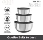 Oggi Stainless Steel 3-Piece Bowl Set with Lids, (7287.0) - Image 3
