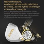 CCA C12 in Ear Monitor Headphones 5BA 1DD Hybrid HiFi IEM Earphones Noise Isolating Stereo Wired Earbuds for Musicians Audiophile Singers DJ - Image 3