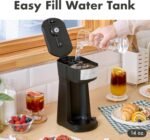 Elite Gourmet HyperChiller EHC210N Iced/Hot Coffee Maker, K-Cup or Coffee Grounds, 8, 10 or 12oz Pours, Removable K-Cup Holder and Reusable Mesh Filter, Drip tray, Black/Stainless-Steel - Image 4