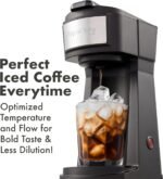 Elite Gourmet HyperChiller EHC210N Iced/Hot Coffee Maker, K-Cup or Coffee Grounds, 8, 10 or 12oz Pours, Removable K-Cup Holder and Reusable Mesh Filter, Drip tray, Black/Stainless-Steel - Image 5