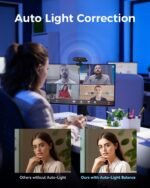 1080P Webcam Computer Camera with Microphone & Wide View - Auto Light Correction Webcam for PC, Mac, Laptop, Desktop - Built-in Privacy Cover Plug & Play USB for Zoom/Skype/Streaming - Image 4